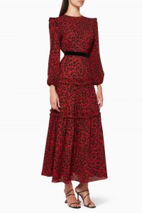 boholoveselifmisirli Leopard-Print Frill Dress
