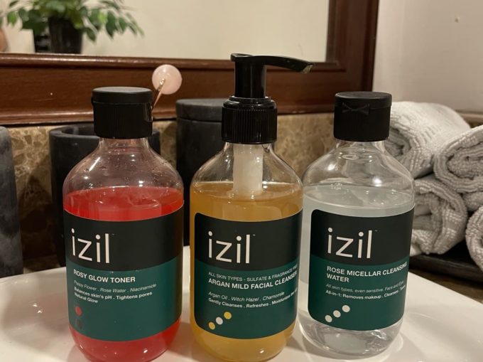 Izil Skincare Trio Moroccan beauty MAkeup remover, Cleanser and Toner 